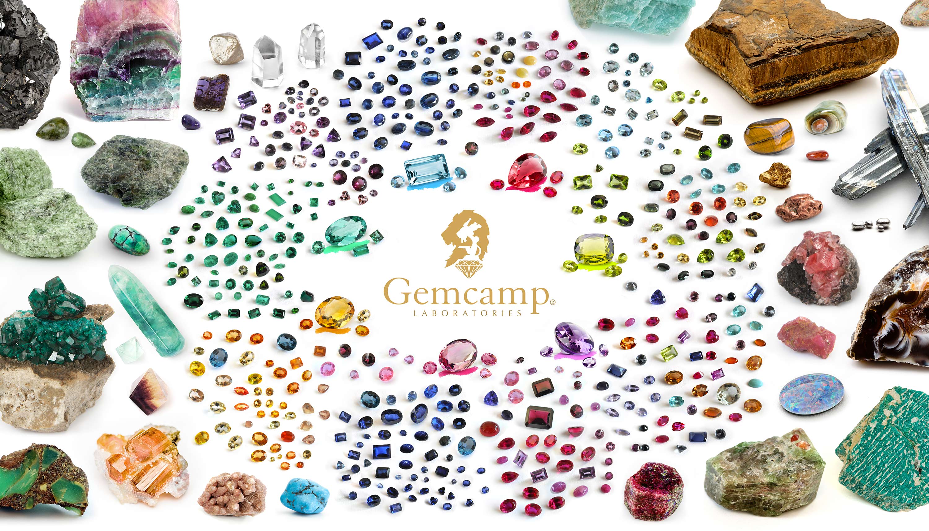 Gemcamp Laboratories Main Gemstone Banner