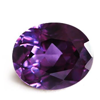 faceted amethyst with strong saturation