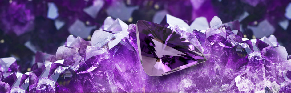 amethyst gemstones and crystals