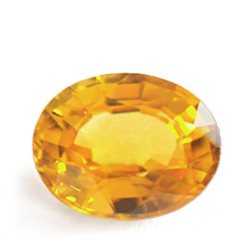 Oval citrine gem of vibrant color and excellent clarity