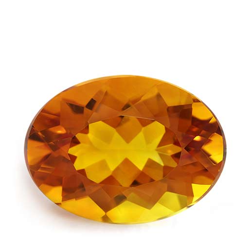 Citrine as a result of heat treatment