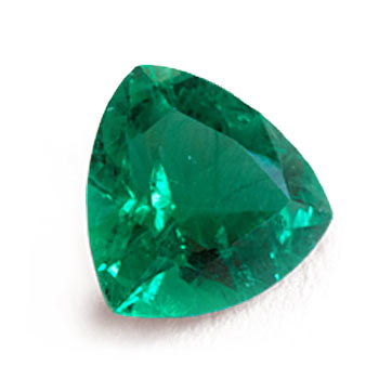 triangular-cut emerald gemstone