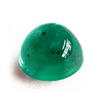 a green emerald cabochon