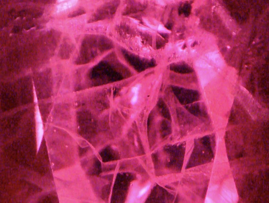 Veil-like inclusions within a flux-grown synthetic ruby