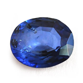 an oval shaped sapphire gemstone