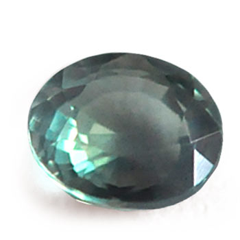 greenish oval-shaped tourmaline